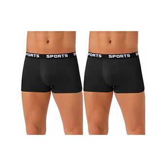 2 pc Men's Lightweight Short Leg Stretch Underwear Boxer Briefs Set