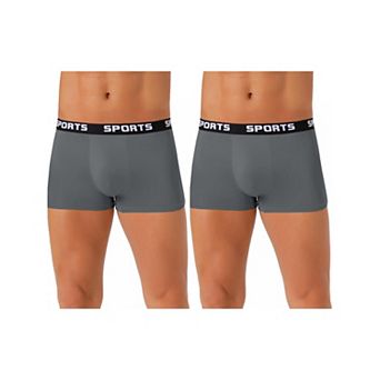 2 pc Men's Lightweight Short Leg Stretch Underwear Boxer Briefs Set