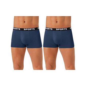 2 pc Men's Lightweight Short Leg Stretch Underwear Boxer Briefs Set