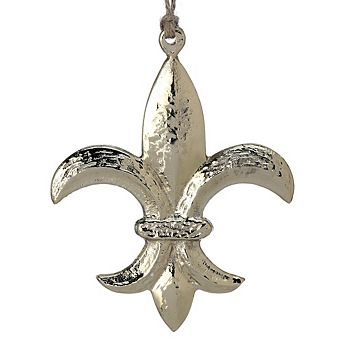 5" Gold Fleur De Lis Ornament - Elegant Metal Christmas Tree Decoration