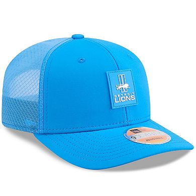 Men's New Era Blue Detroit Lions 2025 Sideline Throwback 9SEVENTY Trucker Adjustable Hat