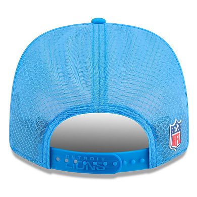 Men's New Era Blue Detroit Lions 2025 Sideline Throwback 9SEVENTY Trucker Adjustable Hat