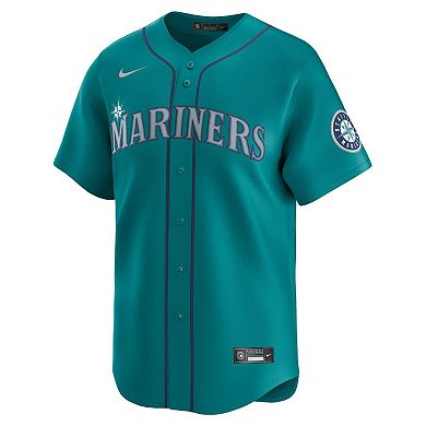Men's Nike Cal Raleigh Teal Seattle Mariners Alternate Limited Jersey