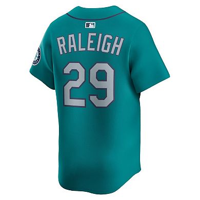 Men's Nike Cal Raleigh Teal Seattle Mariners Alternate Limited Jersey