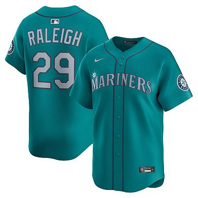 Men's Nike Cal Raleigh Teal Seattle Mariners Alternate Limited Jersey