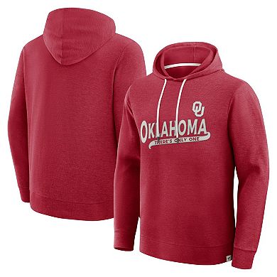Men's Fanatics Crimson Oklahoma Sooners Hometown Premium Huddle Up Long Sleeve Hoodie T-Shirt