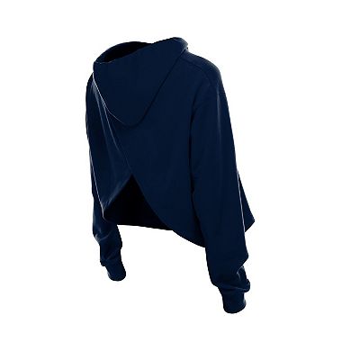 Women's New Era Navy Minnesota Timberwolves Glam Game Open Back Hoodie
