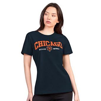 Women's G-III 4Her by Carl Banks Navy Chicago Bears Super-Slim Lightweight Winning Crew T-Shirt