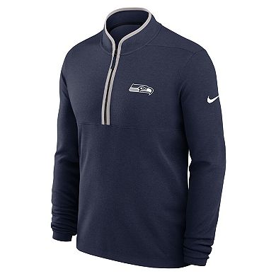 Men's Nike College Navy Seattle Seahawks Lightweight Victory Performance Half-Zip Pullover