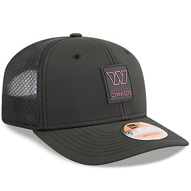 Men's New Era Black Washington Commanders 2025 Sideline 9SEVENTY Trucker Adjustable Hat