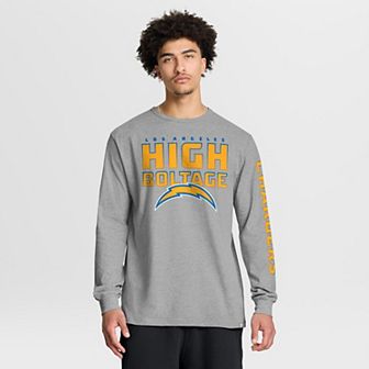 Men's Fanatics Heather Gray Los Angeles Chargers Hometown Sweep Legacy Long Sleeve T-Shirt