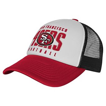 Youth White/Scarlet San Francisco 49ers Essentials Trucker Adjustable Hat