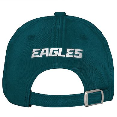 Girls Youth Outerstuff Midnight Green Philadelphia Eagles Gridiron Adjustable Hat