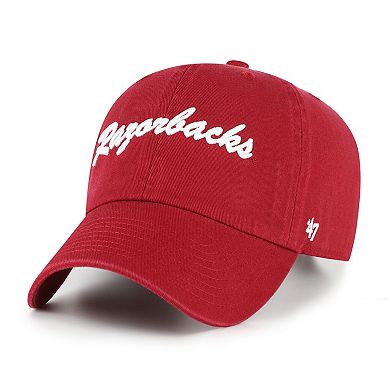 Men's '47 Cardinal Arkansas Razorbacks Vault Clean Up Adjustable Hat