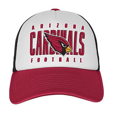 Youth White/Cardinal Arizona Cardinals Essentials Trucker Adjustable Hat