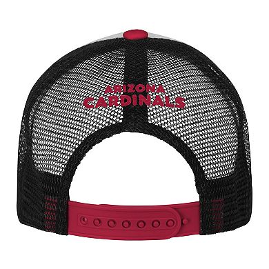 Youth White/Cardinal Arizona Cardinals Essentials Trucker Adjustable Hat