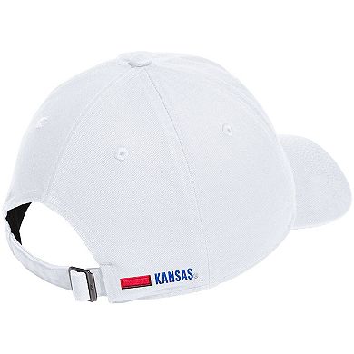 Men's adidas White Kansas Jayhawks Locker Room Adjustable Slouch Hat