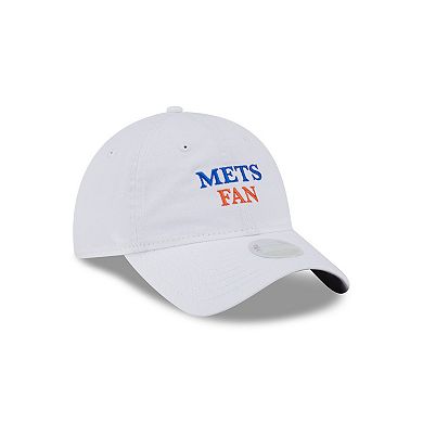 Women's New Era White New York Mets Team Fan 9TWENTY Adjustable Hat