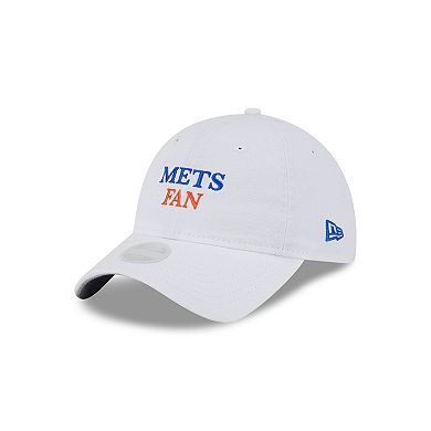 Women's New Era White New York Mets Team Fan 9TWENTY Adjustable Hat