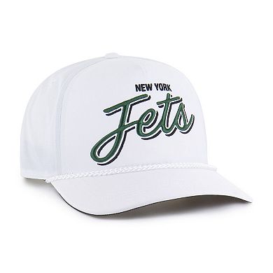 Men's '47 White New York Jets Brrr Fairway Hitch Adjustable Hat