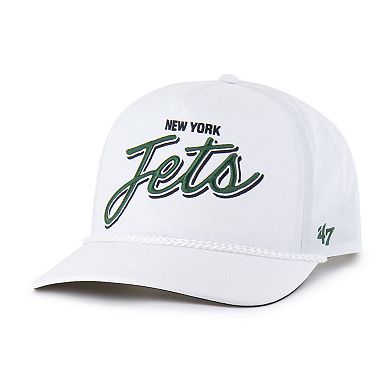 Men's '47 White New York Jets Brrr Fairway Hitch Adjustable Hat