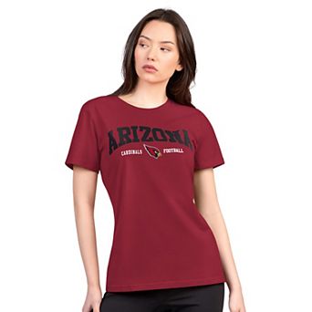Women's G-III 4Her by Carl Banks Cardinal Arizona Cardinals Super-Slim Lightweight Winning Crew T-Shirt
