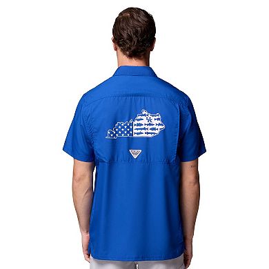 Men's Columbia Royal Kentucky Wildcats Slack Tide Camp Button-Up Shirt