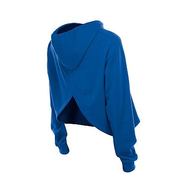 Women's New Era Blue New York Knicks Glam Game Open Back Hoodie