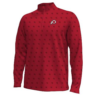 Men's Under Armour Red Utah Utes Gameday Armourfuse Half-Zip Jacket