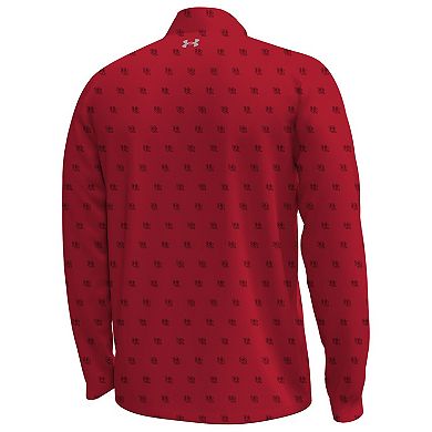 Men's Under Armour Red Utah Utes Gameday Armourfuse Half-Zip Jacket