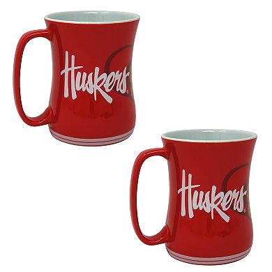Nebraska Huskers 16oz. Sculpted Barista Mug Two-Pack