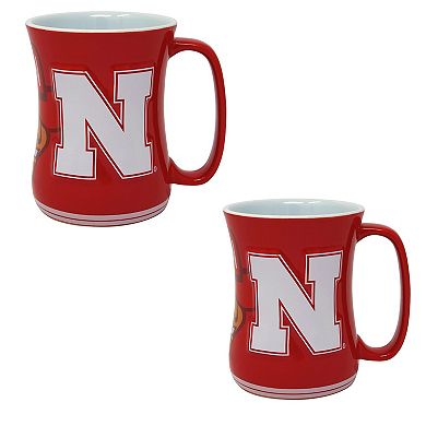 Nebraska Huskers 16oz. Sculpted Barista Mug Two-Pack