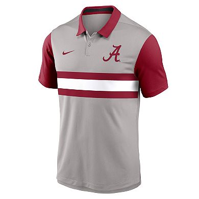 Men's Nike Gray/Crimson Alabama Crimson Tide Vapor Performance Polo