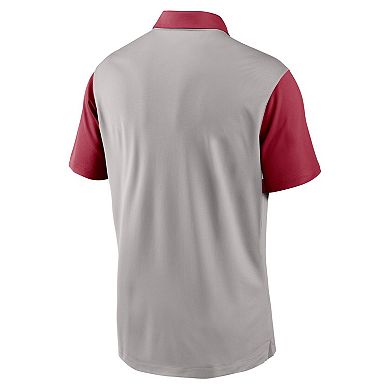 Men's Nike Gray/Crimson Alabama Crimson Tide Vapor Performance Polo