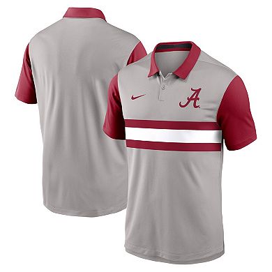 Men's Nike Gray/Crimson Alabama Crimson Tide Vapor Performance Polo