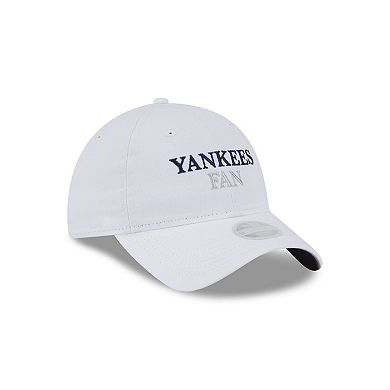 Women's New Era White New York Yankees Team Fan 9TWENTY Adjustable Hat