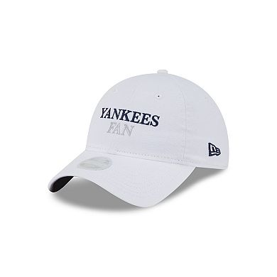 Women's New Era White New York Yankees Team Fan 9TWENTY Adjustable Hat