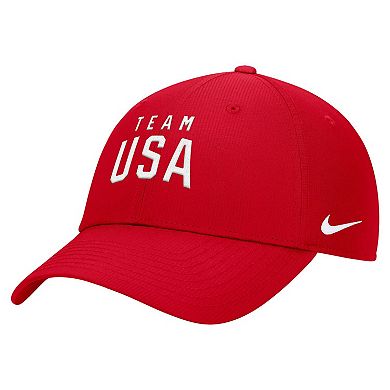 Men's Nike Red Team USA On-Field Club Ripstop Dri-FIT Adjustable Hat