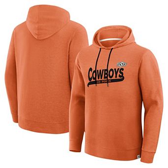 Men's Fanatics Orange Oklahoma State Cowboys Hometown Premium Huddle Up Long Sleeve Hoodie T-Shirt