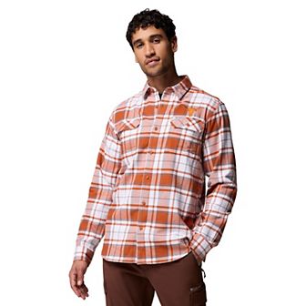 Men's Columbia Texas Orange Texas Longhorns Flare Gun Omni-Wick Flannel Long Sleeve Button-Up Shirt