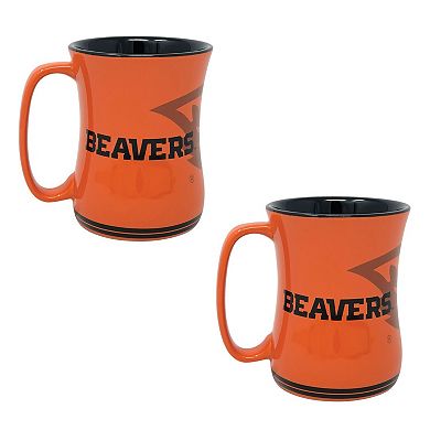 Oregon State Beavers 16oz. Sculpted Barista Mug Two-Pack