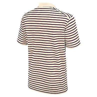 Men's Nike Tan Arizona Wildcats Solid Foundation Striped Performance Polo