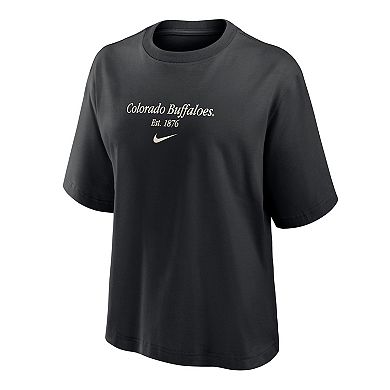 Women's Nike Black Colorado Buffaloes Boxy T-Shirt