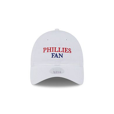 Women's New Era White Philadelphia Phillies Team Fan 9TWENTY Adjustable Hat