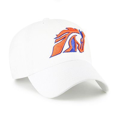 Men's '47 White Boise State Broncos Vault Clean Up Adjustable Hat