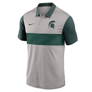 Men's Nike Gray/Green Michigan State Spartans Vapor Performance Polo
