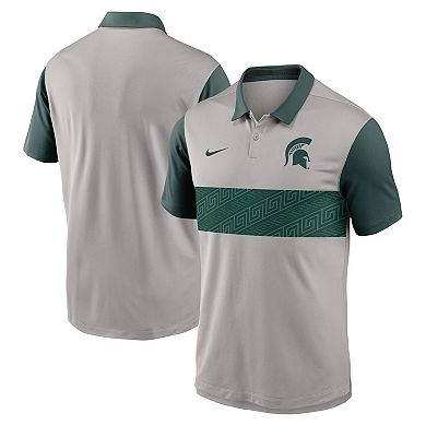 Men's Nike Gray/Green Michigan State Spartans Vapor Performance Polo
