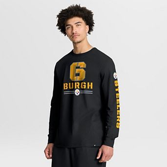 Men's Fanatics Black Pittsburgh Steelers Hometown Sweep Legacy Long Sleeve T-Shirt