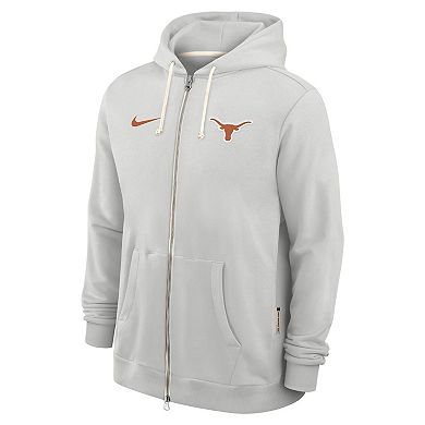Men's Nike Gray Texas Longhorns 2025 Sideline Standard Issue Dri-FIT Full-Zip Hoodie