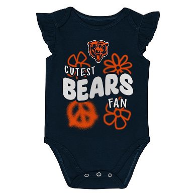 Girls Newborn & Infant Outerstuff Chicago Bears The Sunshine Two-Piece Bodysuit Set